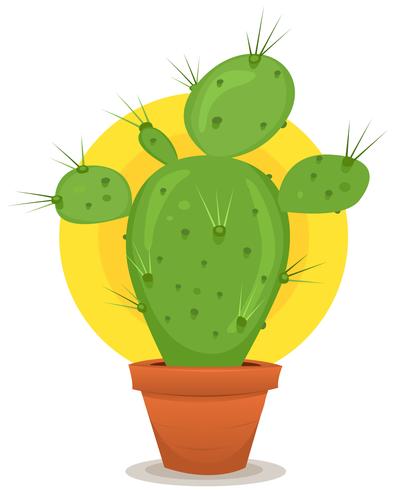 Little Cactus In Pot vector