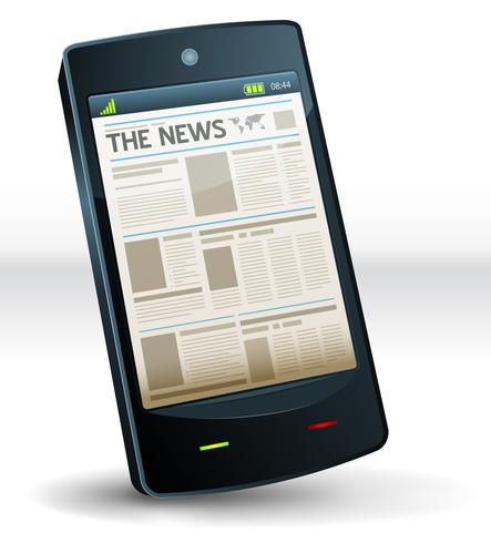 Newspaper Inside Pocket Mobile Phone vector