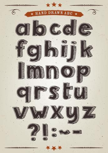 Hand Drawn Alphabet Set vector