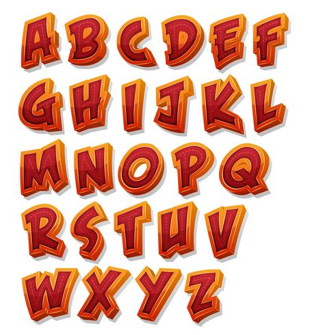 Comic Alphabet Font Set vector