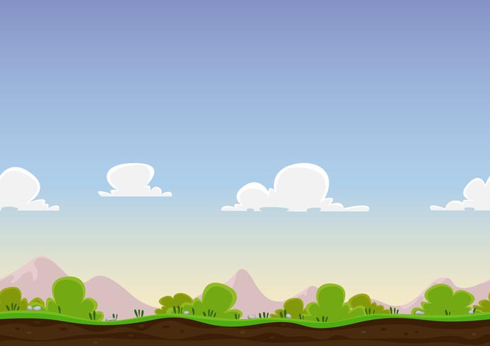 Paisaje de primavera sin fisuras vector