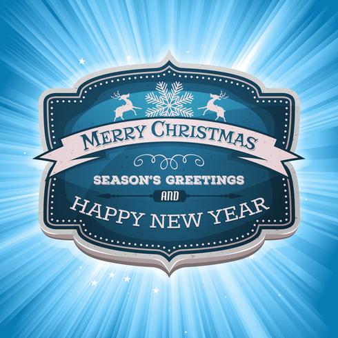 Happy New Year And Merry Christmas Banner vector