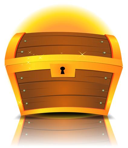 Closed Cartoon Treasure Chest vector