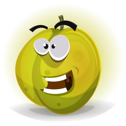 Comic Funny Plum Character vector