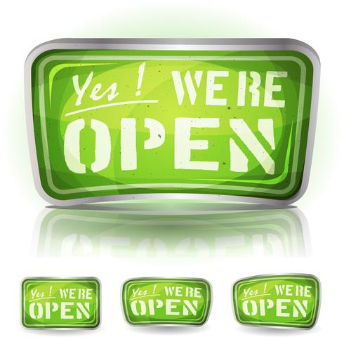 Come In We're Open Sign  vector