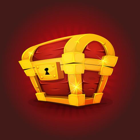 Treasure Chest Icon For Game Ui vector