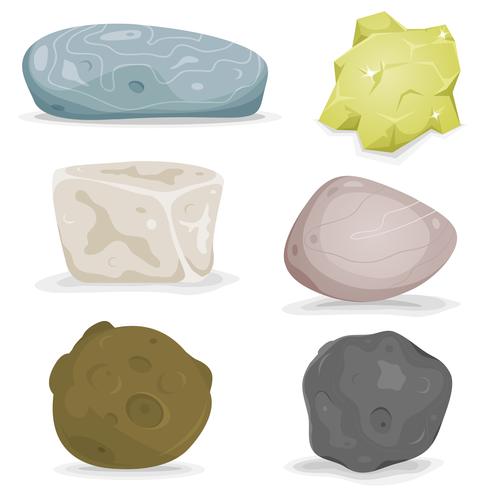 Rocks, Minerals And Stones Set vector