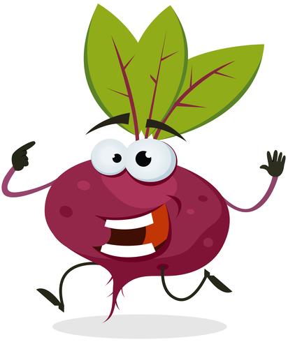 Cartoon Happy Beet Character vector