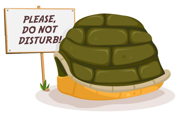 Do Not Disturb Turtle Sleeping vector