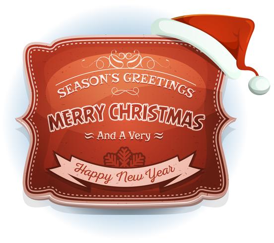 Happy New Year And Season's Greetings Badge vector