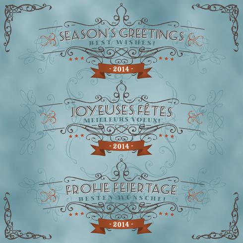 Season's Greetings And Best Wishes vector