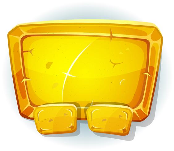 Cartoon Gold Sign For Ui Game vector