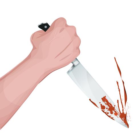 Bloody Murder With Knife vector