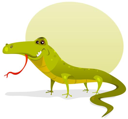 Cartoon Happy Lizard vector