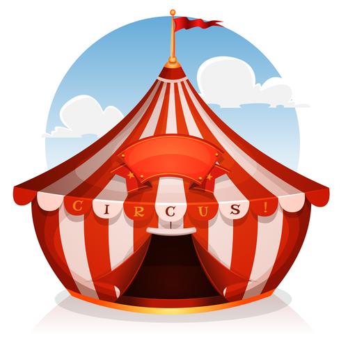 Big Top Circus With Banner vector