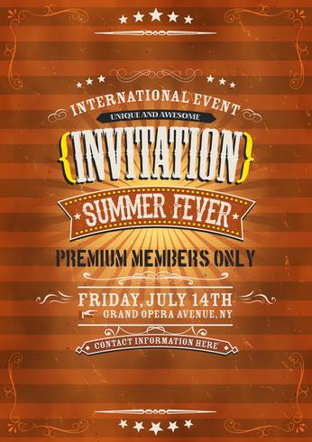 Vintage Invitation Background vector