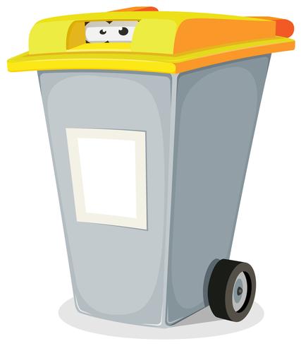 Eyes Inside Trash Bin vector