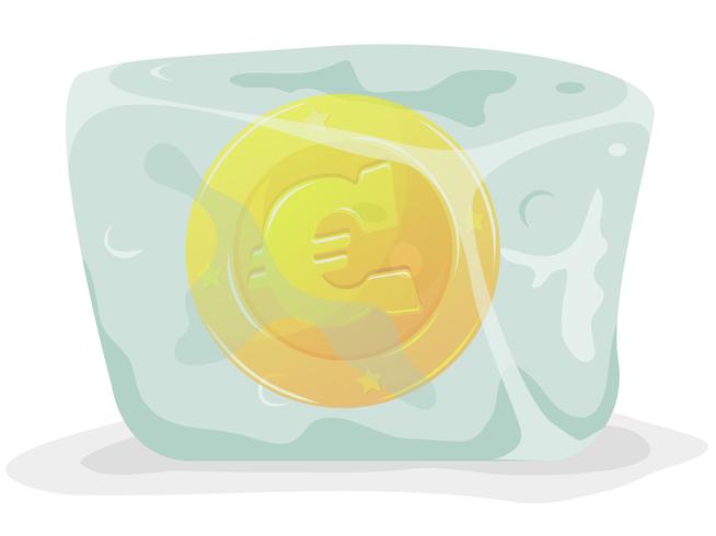 Moneda Euro Congelado vector