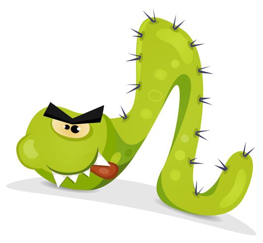 Green Caterpillar Character vector