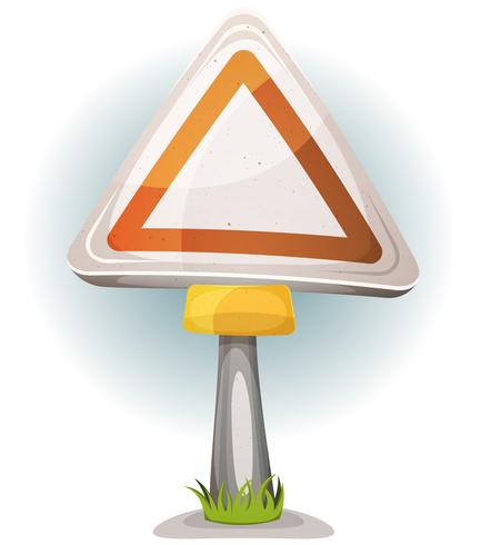 Cartoon Blank Road Sign vector