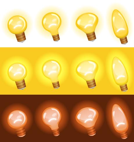 Light Bulb Set vector