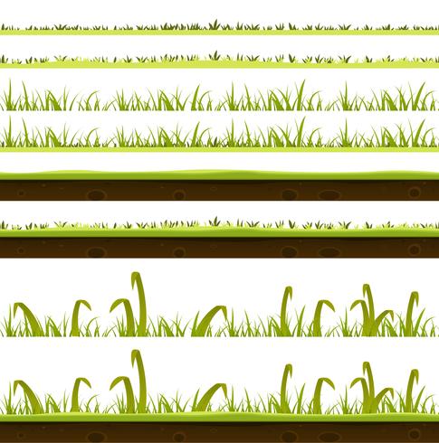 Grass And Lawn Layers Set vector