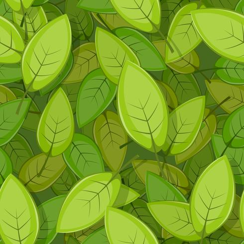 Seamless Green Spring Leaves Background vector