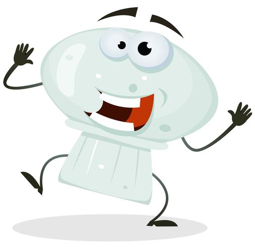 Cartoon Happy Mushroom Character vector