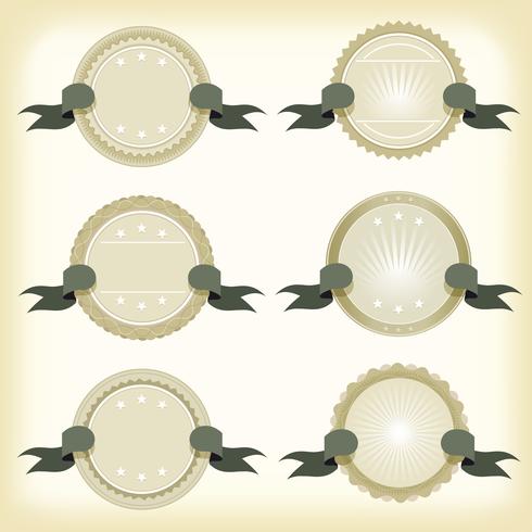 Vintage Badges, Banners And Ribbons vector
