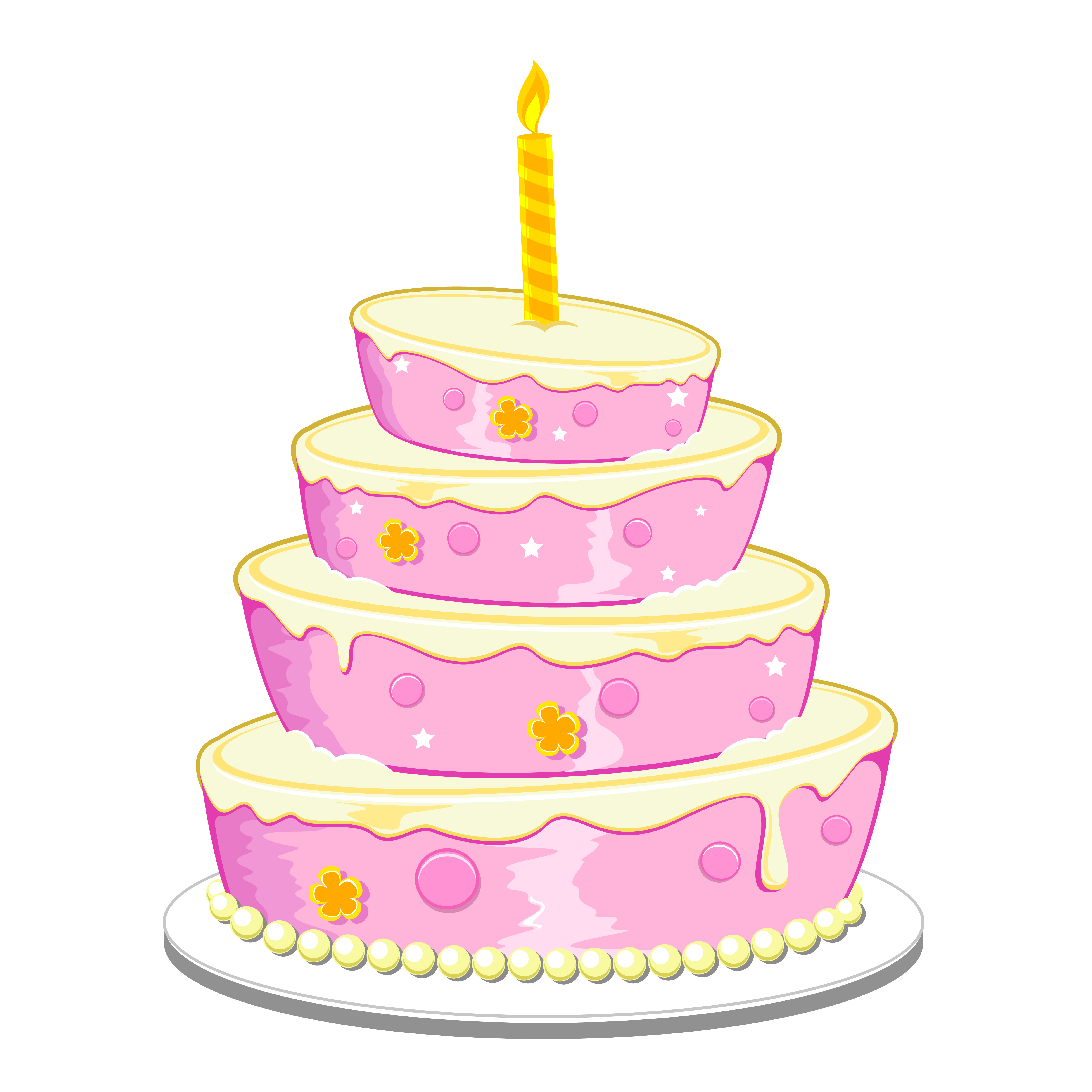 Happy Birthday Cake Clipart Free Vector For Download - vrogue.co