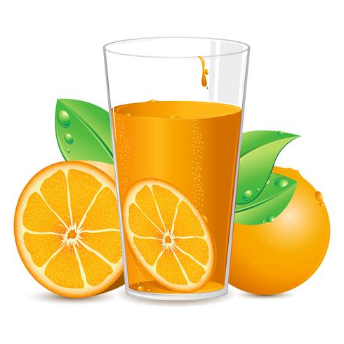 Zumo de naranja vector