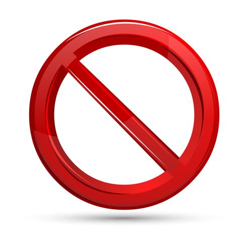 Prohibited Sign vector