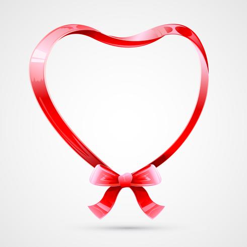 Heart made of Ribbon vector