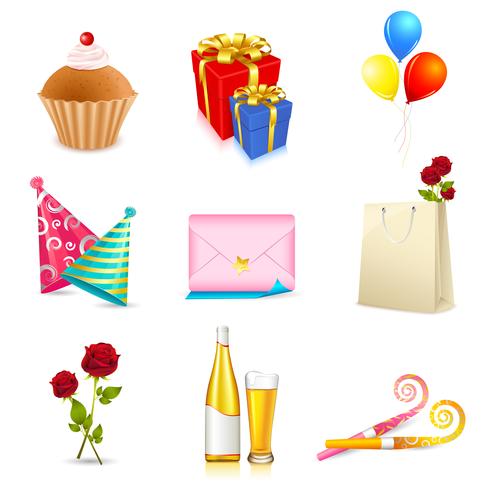 Birthday Elements vector