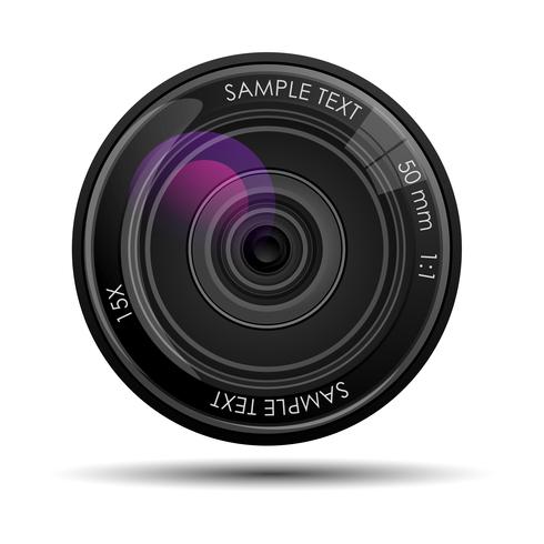 lente de camara vector