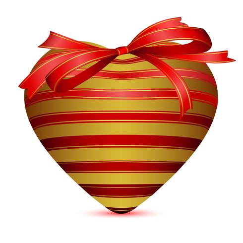 Heart Wrapped with Ribbon vector