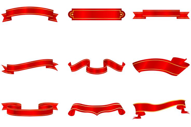 Set of Ribbons vector