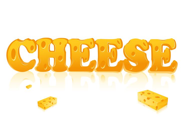 Word Cheese vector