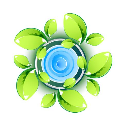 Green Leaves showing Eco Symbol vector