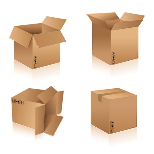 Cardboard Boxes vector