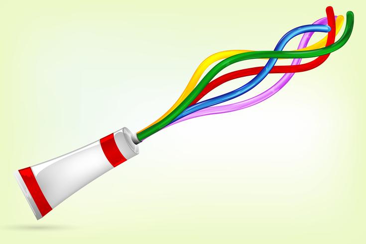 Color Tube Splashing bright Color vector