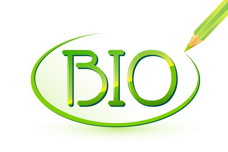 Bio written with Pencil vector