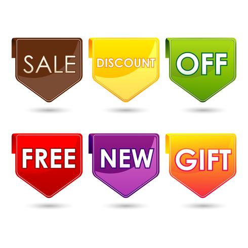 Set of Tags vector