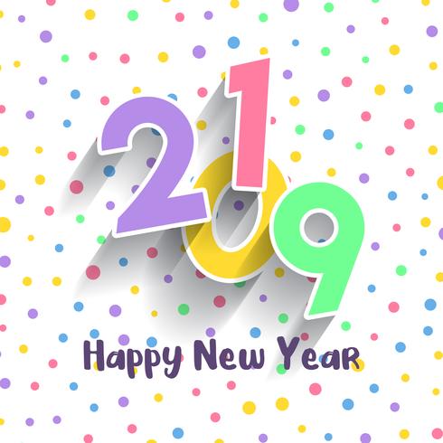 Cute Happy New Year design vector