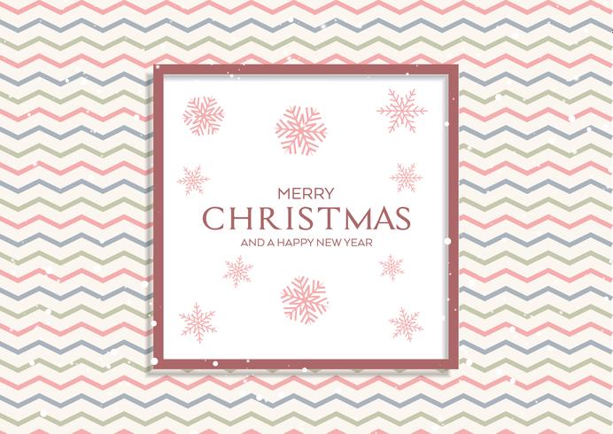 Christmas background with retro pattern and snowflakes vector