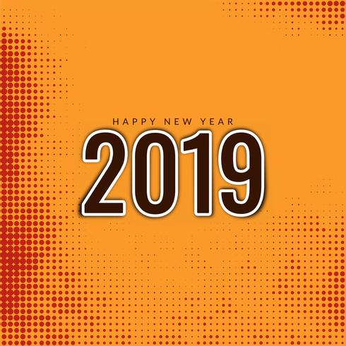 Happy New Year 2019 decorative background vector