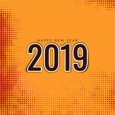 Feliz año nuevo fondo decorativo 2019 vector