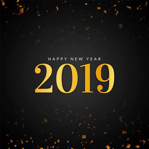 Abstract stylish  New Year 2019 greeting background vector