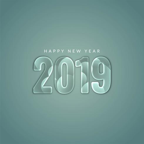 Abstract Happy New Year 2019 greeting background vector