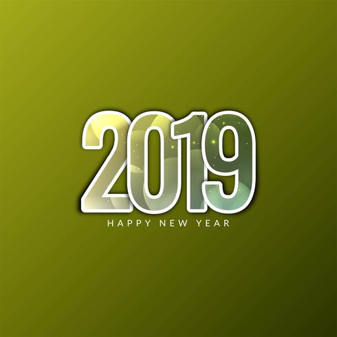 Resumen feliz año nuevo 2019 elegante fondo vector